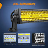 Nilight 22 Inch 480W Triple Row Amber Spot Flood LED Light Bar With 16AWG Wiring Harness 3Pin Switch, view 5