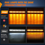 Nilight 22 Inch 480W Triple Row Amber White Spot Flood LED Light Bar | 2Pcs 4 Inch 60W LED Pods | 16AWG DT Wire 3 Leads, view 4