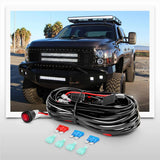 Nilight 22 Inch 480W Triple Row Spot Flood LED Light Bar | 2Pcs 4 Inch 60W LED Pods | 12FT Wire 3Pin Switch 3 Leads, view 6