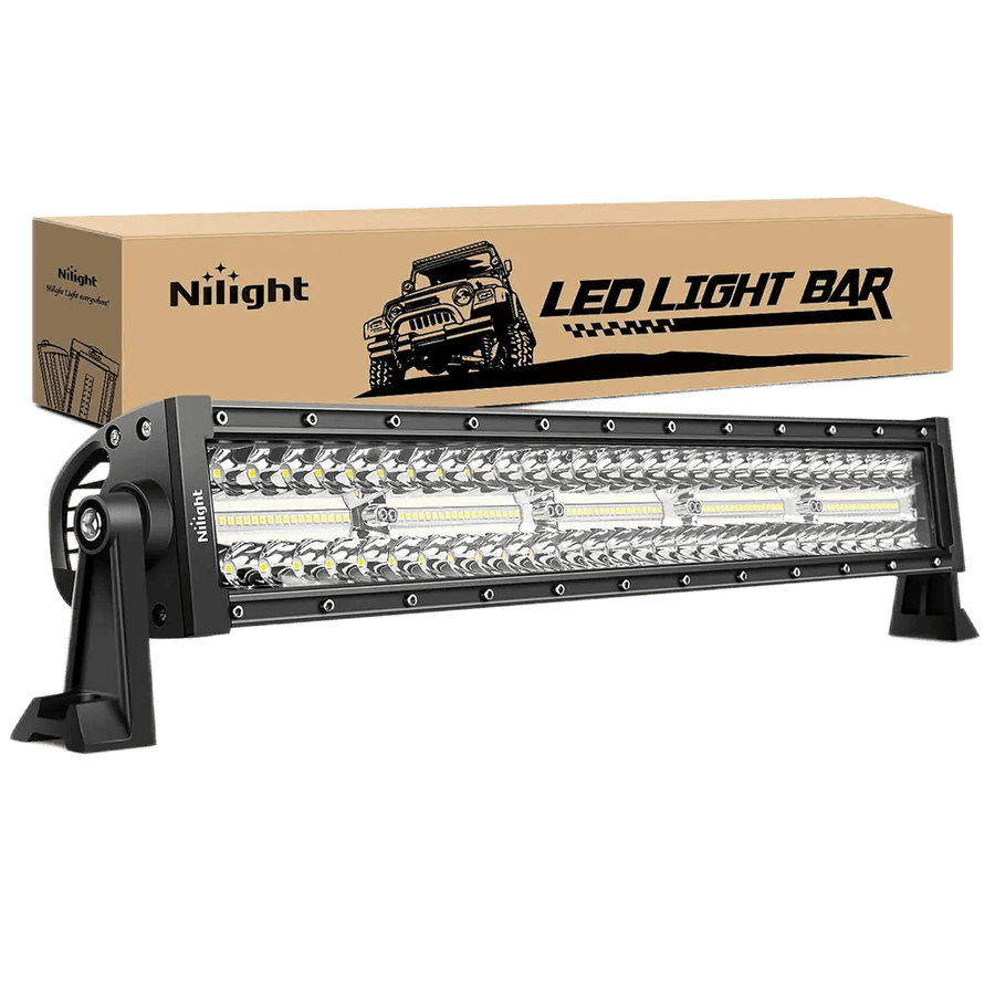 Nilight 22 Inch 480W Triple Row Spot Flood LED Light Bar