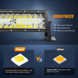 Nilight 22 Inch 480W Triple Row Spot Flood LED Light Bar, view 3