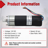 Nilight 236575 RV in-Wall Slide-Out Motor for Lippert Schwintek 300:1 | Compatible with Lippert Schwintek in Wall Slide System 300:1 High Torque Gear Ratio IG-42 10mm for Travel Trailer Camper, view 2