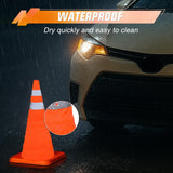 Nilight 24 Inch Collapsible Traffic Safety Cones 2 Pack - Bright Orange Parking Cones with Reflective Collars for Roadside Emergency, Parking, Driving Practice, view 5