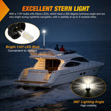Nilight 24 Inch White Folding Stern Light for Marine Boats, view 5