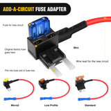 Nilight 24 Pcs 12V Car Add-a-Circuit Fuse Tap Holder Standard Mini Micro2 and Low Profile Fuses Taps 4 Types ATO ATC ATM APM for Cars Trucks Boats, view 2