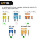 Nilight 24 Pcs 12V Car Add-a-Circuit Fuse Tap Holder Standard Mini Micro2 and Low Profile Fuses Taps 4 Types ATO ATC ATM APM for Cars Trucks Boats, view 3