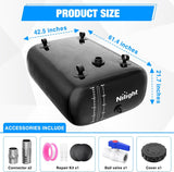 Nilight 246Gal/1000L Water Storage Bladder, RV Potable Water Bladder Tank Camping 1000D PVC Foldable Collapsible Storage Containers for Truck Bed Carrier Garden Irrigation Emergency Water Use, Black, view 2