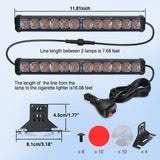 Nilight 24LED Emergency Strobe Traffic Advisor Light Bar 2 in 1 Amber Dash Warning Safety Flashing Lights Front/Rear Windshield Construction Lights for Trucks Cars Plow Police Firefighter Vehicles, view 5