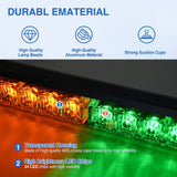 Nilight 24LED Emergency Strobe Traffic Advisor Light Bar 2 in 1 Amber Green Dash Warning Safety Flashing Lights Front/Rear Windshield Construction Lights for Trucks Cars Plow Police Vehicles, view 2