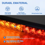 Nilight 24LED Emergency Strobe Traffic Advisor Light Bar 2 in 1 Amber Red Dash Warning Safety Flashing Lights Front/Rear Windshield Construction Lights for Trucks Cars Plow Police Firefighter Vehicles, view 2