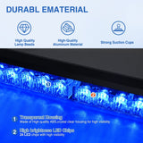 Nilight 24LED Emergency Strobe Traffic Advisor Light Bar 2 in 1 Blue Dash Warning Safety Flashing Lights Front/Rear Windshield Construction Lights for Trucks Cars Plow Police Firefighter Vehicles, view 2