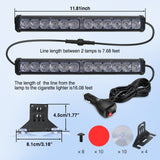 Nilight 24LED Emergency Strobe Traffic Advisor Light Bar 2 in 1 Blue Dash Warning Safety Flashing Lights Front/Rear Windshield Construction Lights for Trucks Cars Plow Police Firefighter Vehicles, view 5