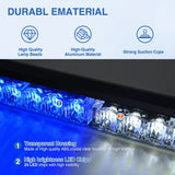 Nilight 24LED Emergency Strobe Traffic Advisor Light Bar 2 in 1 Blue White Dash Warning Safety Flashing Lights Front/Rear Windshield Construction Lights for Trucks Cars Plow Police Vehicles, view 2