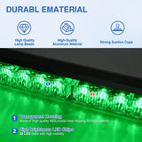 Nilight 24LED Emergency Strobe Traffic Advisor Light Bar 2 in 1 Green Dash Warning Safety Flashing Lights Front/Rear Windshield Construction Lights for Trucks Cars Plow Police Firefighter Vehicles, view 2