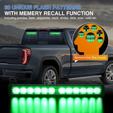 Nilight 24LED Emergency Strobe Traffic Advisor Light Bar 2 in 1 Green Dash Warning Safety Flashing Lights Front/Rear Windshield Construction Lights for Trucks Cars Plow Police Firefighter Vehicles, view 6