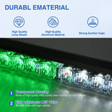 Nilight 24LED Emergency Strobe Traffic Advisor Light Bar 2 in 1 Green White Dash Warning Safety Flashing Lights Front/Rear Windshield Construction Lights for Trucks Cars Plow Police Vehicles, view 2