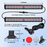 Nilight 24LED Emergency Strobe Traffic Advisor Light Bar 2 in 1 Purple Dash Warning Safety Flashing Lights Front/Rear Windshield Construction Lights for Trucks Cars Plow Police Firefighter Vehicles, view 5