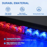 Nilight 24LED Emergency Strobe Traffic Advisor Light Bar 2 in 1 Red Blue Dash Warning Safety Flashing Lights Front/Rear Windshield Construction Lights for Trucks Cars Plow Police Firefighter Vehicles, view 2