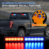 Nilight 24LED Emergency Strobe Traffic Advisor Light Bar 2 in 1 Red Blue Dash Warning Safety Flashing Lights Front/Rear Windshield Construction Lights for Trucks Cars Plow Police Firefighter Vehicles, view 6