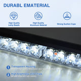 Nilight 24LED Emergency Strobe Traffic Advisor Light Bar 2 in 1 White Dash Warning Safety Flashing Lights Front/Rear Windshield Construction Lights for Trucks Cars Plow Police Firefighter Vehicles, view 2
