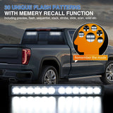 Nilight 24LED Emergency Strobe Traffic Advisor Light Bar 2 in 1 White Dash Warning Safety Flashing Lights Front/Rear Windshield Construction Lights for Trucks Cars Plow Police Firefighter Vehicles, view 6