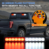 Nilight 24LED Emergency Strobe Traffic Advisor Light Bar 2 in 1 Red White Dash Warning Safety Flashing Lights Front/Rear Windshield Construction Lights for Trucks Cars Plow Police Firefighter Vehicles, view 6