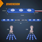 Nilight 24 LEDs Blue Ultra-Bright Light Kit (8 Pcs), view 2
