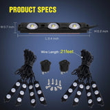 Nilight 24 LEDs White Ultra-Bright Light Kit (8 Pcs), view 2