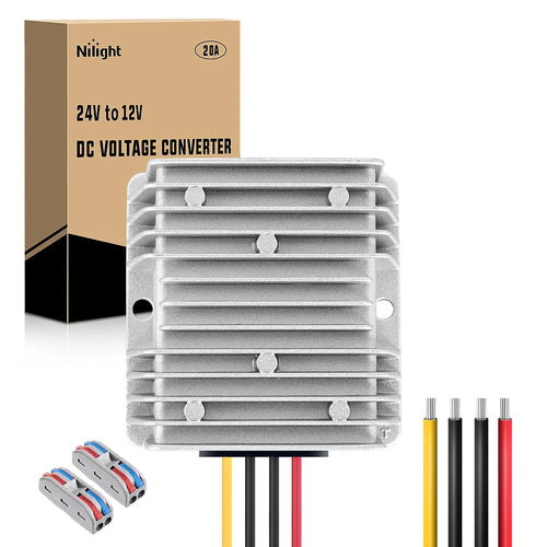 Nilight 24V to 12V 20A 240W Voltage Converter