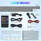 Nilight 252Leds RGB Underglow Neon Wireless Remote Control Led Strip Light 4PCS, view 2