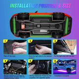 Nilight 252Leds RGB Underglow Neon Wireless Remote Control Led Strip Light 4PCS, view 4