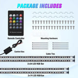 Nilight 256Leds RGB Underglow Neon APP Remote Control Led Strip Light 4PCS, view 2