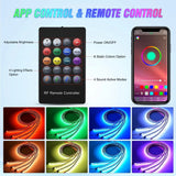 Nilight 256Leds RGB Underglow Neon APP Remote Control Led Strip Light 4PCS, view 3