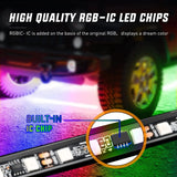 Nilight 256Leds RGBIC Underglow Neon APP Remote Control Led Strip Light 4PCS, view 2