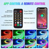 Nilight 256Leds RGBIC Underglow Neon APP Remote Control Led Strip Light 4PCS, view 3