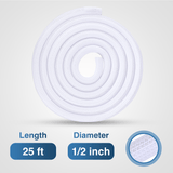 Nilight 25ft-1/2inch White Cable Management Sleeves, view 2