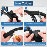 Nilight 25ft-1 inch Cable Management Sleeves, view 5