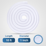 Nilight 25ft-1inch White Cable Management Sleeves, view 2