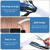 Nilight 25ft-1inch White Cable Management Sleeves, view 3