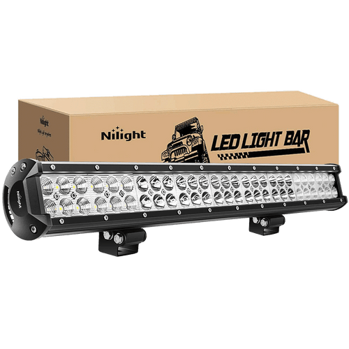 Nilight 25 Inch 162W Double Row Spot Flood LED Light Bar
