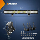 Nilight 25 Inch 162W Double Row Spot Flood LED Light Bar, view 2