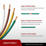Nilight 25inch 18AWG 4 Pin Trailer Wire, view 2