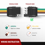 Nilight 25inch 18AWG 4 Pin Trailer Wire, view 3