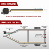 Nilight 25inch 18AWG 4 Pin Trailer Wire, view 4