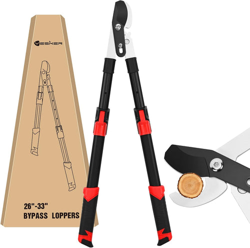 Nilight 26-33 Inch Extendable Bypass Loppers for Tree Trimming Heavy Duty Powerful Gear Tree Trimmer w Non-slip Handle Sharp Steel Blade up to 1.8 Inch Cut Capacity Branch Cutter Chops Thick Branches Ease