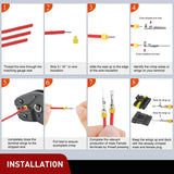 Nilight 260PCS 6 Pin Electrical Connector ‎Plug Male Female Terminal Wire Connector, view 3