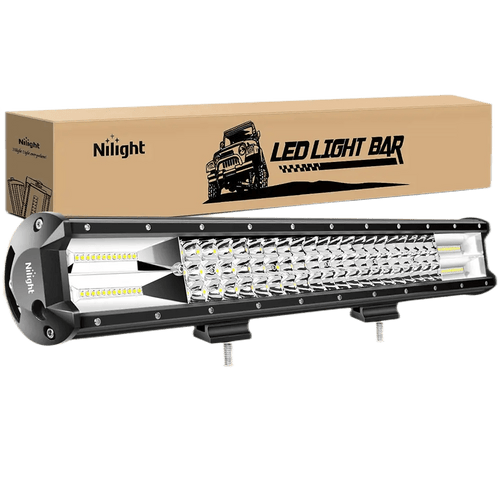 Nilight 26 Inch 297W 29700LM Triple Row Spot Flood LED Light Bar