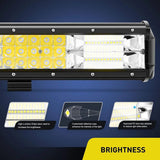 Nilight 26 Inch 360W Triple Row Spot Flood LED Light Bar, view 4