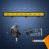 Nilight 26 Inch 540W 50000LM Triple Row Amber Spot Flood LED Light Bar, view 2