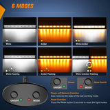 Nilight 26 Inch 540W Triple Row Amber White Spot Flood LED Light Bar | 16AWG DT Wire, view 3
